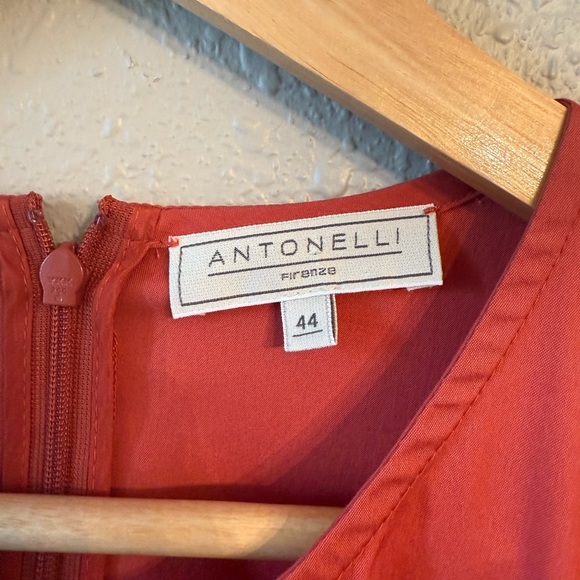 Antonelli Firenze Color Block Cotton Midi Dress Size 12 - Picture 8 of 9